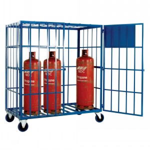 Gas Cylinder Storage Cage Mobile